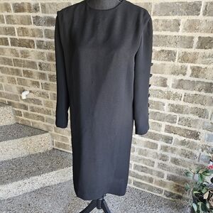 Vintage 80s California Design By Dorothy Samuel‎  Classic Black Dress Size 10